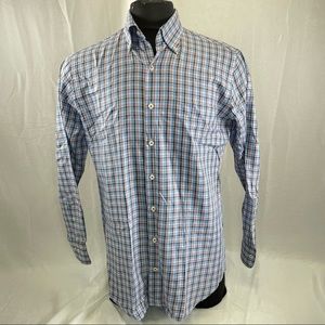 Peter Millar Multicolored Check Long Sleeve Button Up Shirt - Large 50in